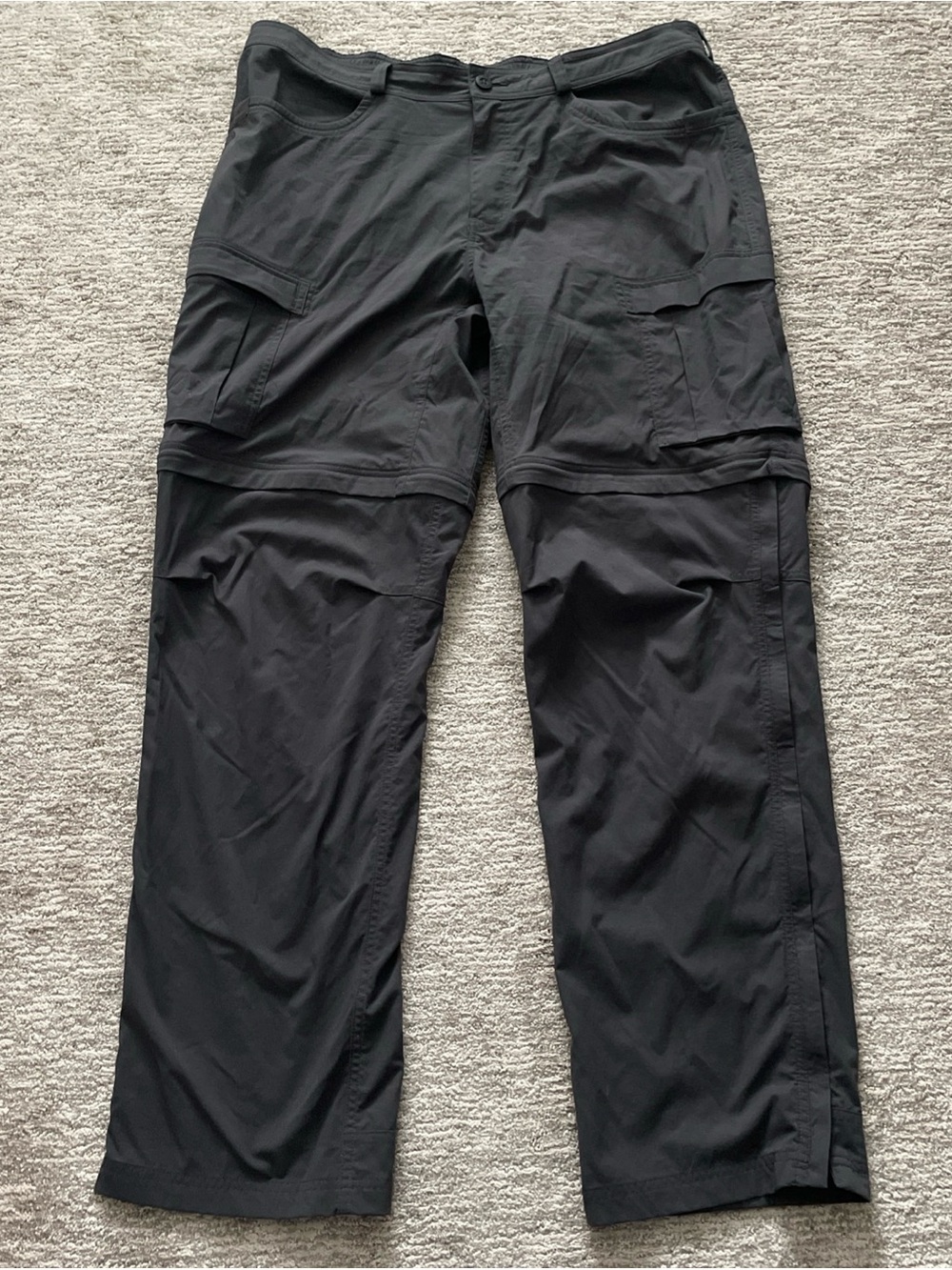 REI Co-op Mens 42x36 Sahara Convertible Hiking Pants Gray Outdoor Lightweight